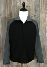 Zorrel Men&#39;s Softshell Jacket Coat Black/Grey Stretchy, Size Large Style #Z1211 - £7.56 GBP