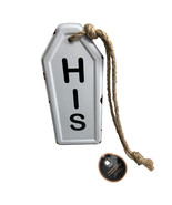 1 New His/Hers Vintage tyle Look Enamelware Hanging Door Sign Rope Distr... - $27.60