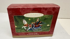 Vintage Hallmark Keepsake Victorian Sleigh Ornament Christmas Die Cast M... - $8.86