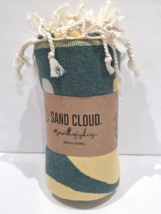Sand Cloud Beach Towel Turkish Organic Cotton 37”x67” Yellow Green NEW! - $44.54