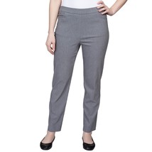 Alfred Dunner Women&#39;s Plus Gray Slimming Waistband Pants Pockets 16W NWT - $26.17