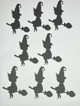 8 Flying Witch Die Cut Silhouette Scrapbook Embellishment Halloween - £1.33 GBP