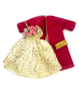 Vintage Barbie Clone Doll Clothes Gold Lace Dress Pink Velvet Satin Line... - £94.03 GBP