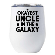 Okayest Uncle In The Galaxy Tumbler 12oz Funny Space Cup Christmas Gift For Him - £17.87 GBP