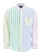 New Polo Ralph Lauren Men&#39;s Classic Fit Striped Oxford Fun Shirt Large Multi Clr - £86.40 GBP