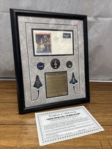 1998 NASA John Glenn Return to Space Mercury Discovery Stamp Pins LE #417 COA JD - £97.38 GBP