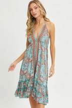 Halter Paisley Border Dress - £46.98 GBP