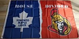 Ottawa Senators VS Toronto Maple Leafs Flag - House Divided - 3ft x 5ft - $20.00
