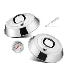 12 Inch Melting Dome With Built-In Thermometer, 2Pcs Stainless Steel Bas... - £25.21 GBP