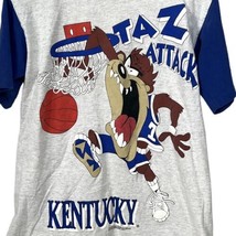 Vtg 90s Looney Tunes Taz University Of Kentucky Wildcats UK Hooded Tshirt Large - £74.60 GBP
