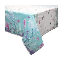 Mermaid Plastic Tablecloth, 7ft x 4.5ft  - $7.00