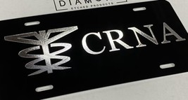 ENGRAVED CRNA Nurse Assistant Diamond Etched License Plate Metal Car Tag... - $19.89