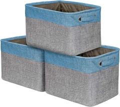 Large Rectangular Fabric Collapsible Organizer Bin Box With, 15 L X 10 W X 9 H - £32.37 GBP