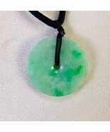 Donut Jade Pendant, Jade Jewelry, Natural Genuine Jade Gemstone, Peace J... - $28,787.96 MXN