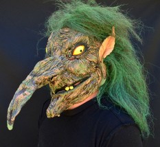 Creepy Scary Halloween Witch Mask Latex 2018 Costume Mask Evil Warlock - £17.29 GBP
