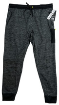 RBX Men&#39;s Tapered Jogger Sweatpants w/ Zip Pockets Drawstring Sz XL Gray Heather - £19.48 GBP