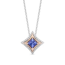 Enchanted Disney Ultimate Princess Celebration Tanzanite Stone Frame Nec... - $110.00