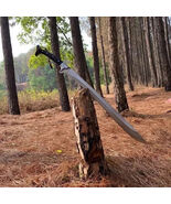 Custom Handmade Carbon Steel Blade Tactical Machete Sword| Hunting Sword... - $138.59