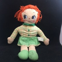 sweet redhead rag doll in green outfit Knickerbocker Dolls of Distinction - $11.48