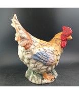 Vintage Bisque Figurine Chicken Hen Rooster. RARE 8.5&quot; Tall - €23,81 EUR