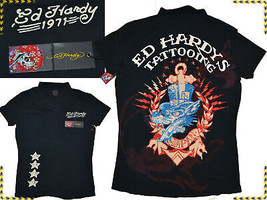 Ed Hardy By Christian Audigier Polo Man Size S EH07 T1G - £45.57 GBP