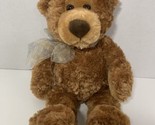 Gund Marmalade 319917 brown teddy bear plaid ribbon bow plush stuffed toy - $9.89