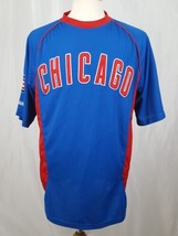 Chicago Cubs Jersey Stitches Brand Blue Red Short Sleeve Adult Large MLB... - £14.95 GBP