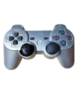 Sony Playstation 3 Silver DualShock 3 Controller Sixaxis FOR PARTS READ ... - $19.79