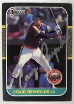 Craig Reynolds Signed Autographed 1987 Donruss Baseball Card - Houston A... - £11.75 GBP