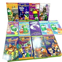 12 Religious VHS Cassette Tapes Veggie Tales Penguins Big Idea Bible Songs Used - £8.60 GBP