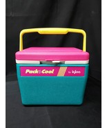 Vintage 1990&#39;s Igloo Pack &amp; Cool Cooler PINK TURQUOISE-GREEN YELLOW Made... - $20.56 CAD