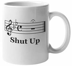 Make Your Mark Design Shut Up. Angry Musical Notes Coffee &amp; Tea Mug For ... - $19.79+
