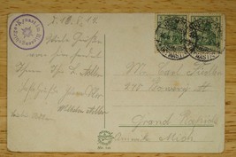 Vintage Postcard History 1912 Cancel German Czech to USA Reisengebirge Kynasti - £8.76 GBP