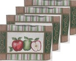 Set of 4 Same Kitchen Tapestry Placemats (13&quot; x 19&quot;) 2 APPLES &amp; HALF by HC - $21.77