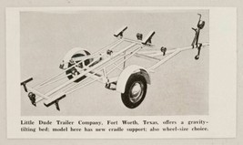 1955 Print Ad Magazine Photo Little Dude Boat Trailers Fort Worth,Texas - £6.71 GBP