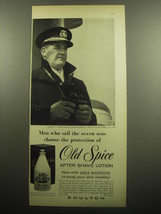 1958 Old Spice After Shave Lotion Ad - Men who sail the seven seas choose - £14.54 GBP