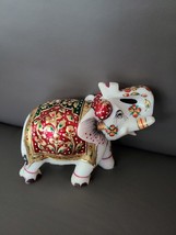Hand-Crafted Marble Elephant Sculpture Marble Figurine Masterpiece A Work of Art - £198.26 GBP