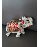 Hand-Crafted Marble Elephant Sculpture Marble Figurine Masterpiece A Wor... - £193.05 GBP
