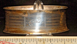 LATE 1800s OR EARLY 1900s STERLING SILVER NAPKING RING Engraved &quot;ARTHUR&quot; - €32,90 EUR