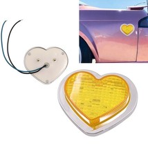 1PCS Yellow Heart Shaped Side Marker / Accessory / LED Light / Turn Signal - £14.46 GBP
