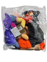 New Vintge Disney Pumpkin Pooh 8&quot; Eeyore Witch 9&quot; Trigger Broom 9&quot; Bean ... - $34.64