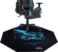 Office Chair Mat Gaming Chair Mat For Hardwood Floor Noise Cancelling, Blue - £33.64 GBP