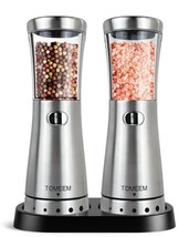 Electric Salt and Pepper Grinder Set with Storage Base, Stainless Steel ... - $161.99