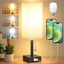 Bedside Table Lamp With 3 Color Temperatures -, Led Bulb Included - £30.97 GBP