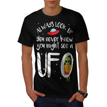 Look up UFO Space Space Shirt Always Look Men T-shirt - £10.38 GBP