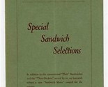 Herbert Meyerfeld&#39;s Snappy Sandwich Shop Menu San Francisco California 1... - $116.82