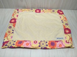 Baby Star Girl Security Blanket Lovey Yellow Pink Orange Floral Flowers ... - $15.58