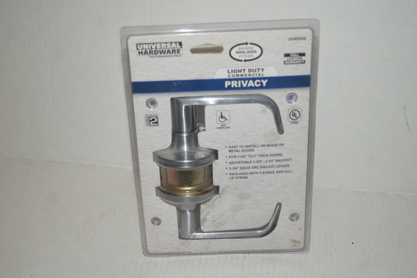 Universal Hardware Privacy Light Duty Commercial Chrome  Door Handle UH40048 Item image 9
