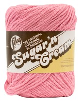 Lily Sugar&#39;n Cream Yarn  Solids Rose Pink - £12.13 GBP
