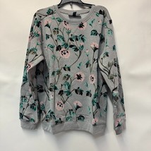 Karen Scott Womens S Smoke Grey Heather Floral Print Crewneck Sweatshirt... - $365.15 MXN